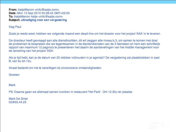 emails en brieven schrijven