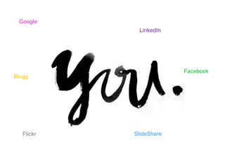 Google
             LinkedIn




                         Facebook
Blogg




   Flickr   SlideShare
 