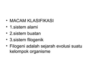 Filogeni Klasifikasi makhluk-hidup-power-point | PPT