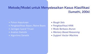 Klasifikasi - Algoritma Naive Bayes | PPT