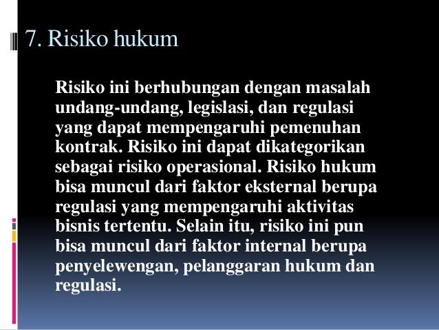 Klasifikasi Risiko