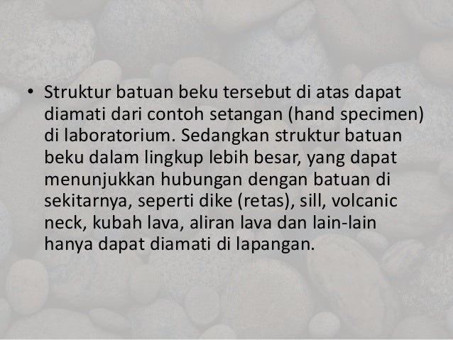 Klasifikasi struktur batuan beku