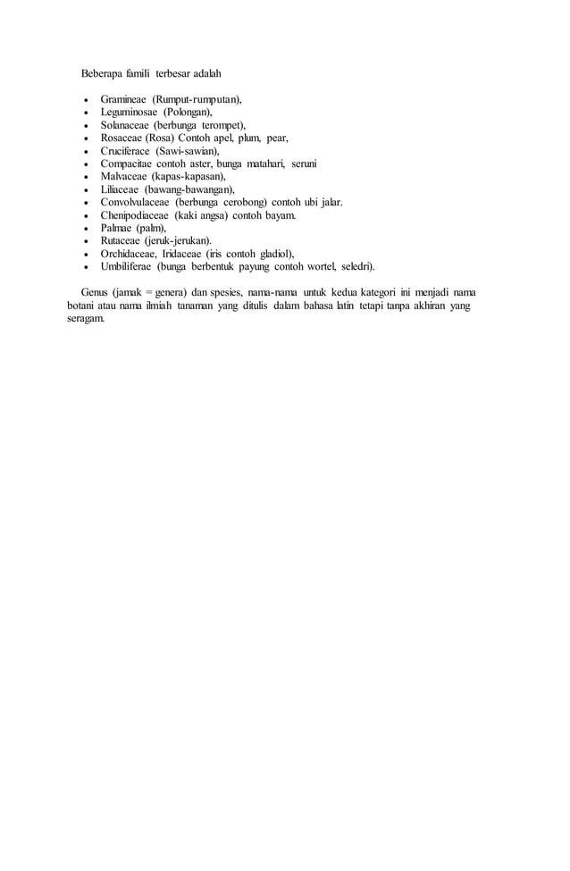 Klasifikasi tanaman secara botani