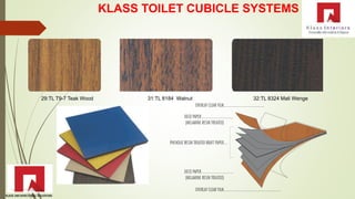 Klass toilet cubicle systems conventional | PPTX