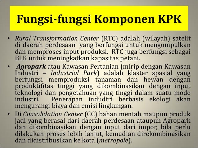 Klaster Pangan Kota dan Ketahanan Pangan
