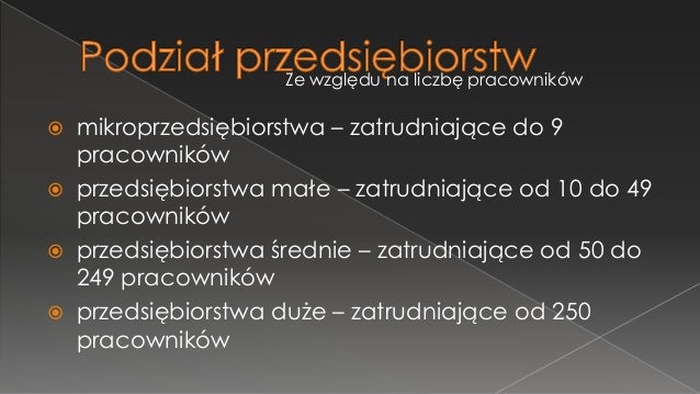 Odpowiedzi Na Sprawdzian Z Przedsiębiorczości Klasyfikacja przedsiębiorstw