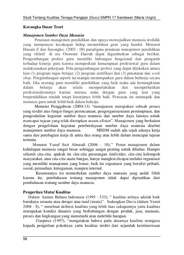 qc sertifikat pengajar tenaga ungin maria 1 tentang kualitas Ejournal studi