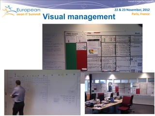 Copyright © Institut Lean France 2012




                22 & 23 November, 2012
                           Paris, France
Visual management
 