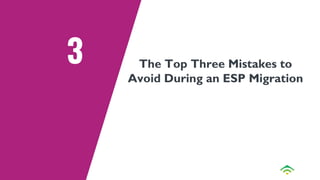 3 The Top Three Mistakes to
Avoid During an ESP Migration
 
