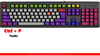 Ctrl + P
Yazdır.
T a y f u n K O Ç , B i l g i s a y a r v e Ö ğ r e t i m T e k n o l o j i l e r i E ğ i t m e n i
 