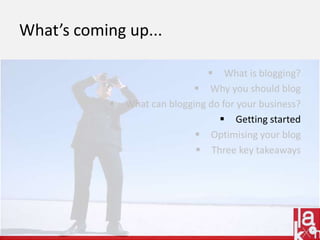 Good examples include...Why is this a good blog? Tells a story – Saville Row quality without the row