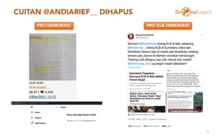 CUITAN @ANDIARIEF__ DIHAPUS
28
PRO DEMOKRAT PRO KLB DEMOKRAT
 