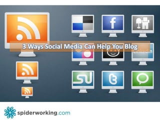 3 Ways Social Media Can Help You Blog 