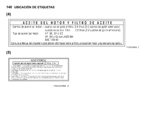140 UBICACIÓN DE ETIQUETAS
(4)
(5)
 