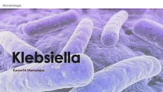 Confidencial Personalizado para Nombre de la empresa Versión 1.0
Klebsiella
Karem M. Marmolejos
Microbiología
 
