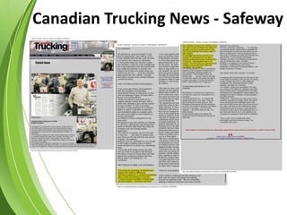 Canadian Trucking News - Safeway
 