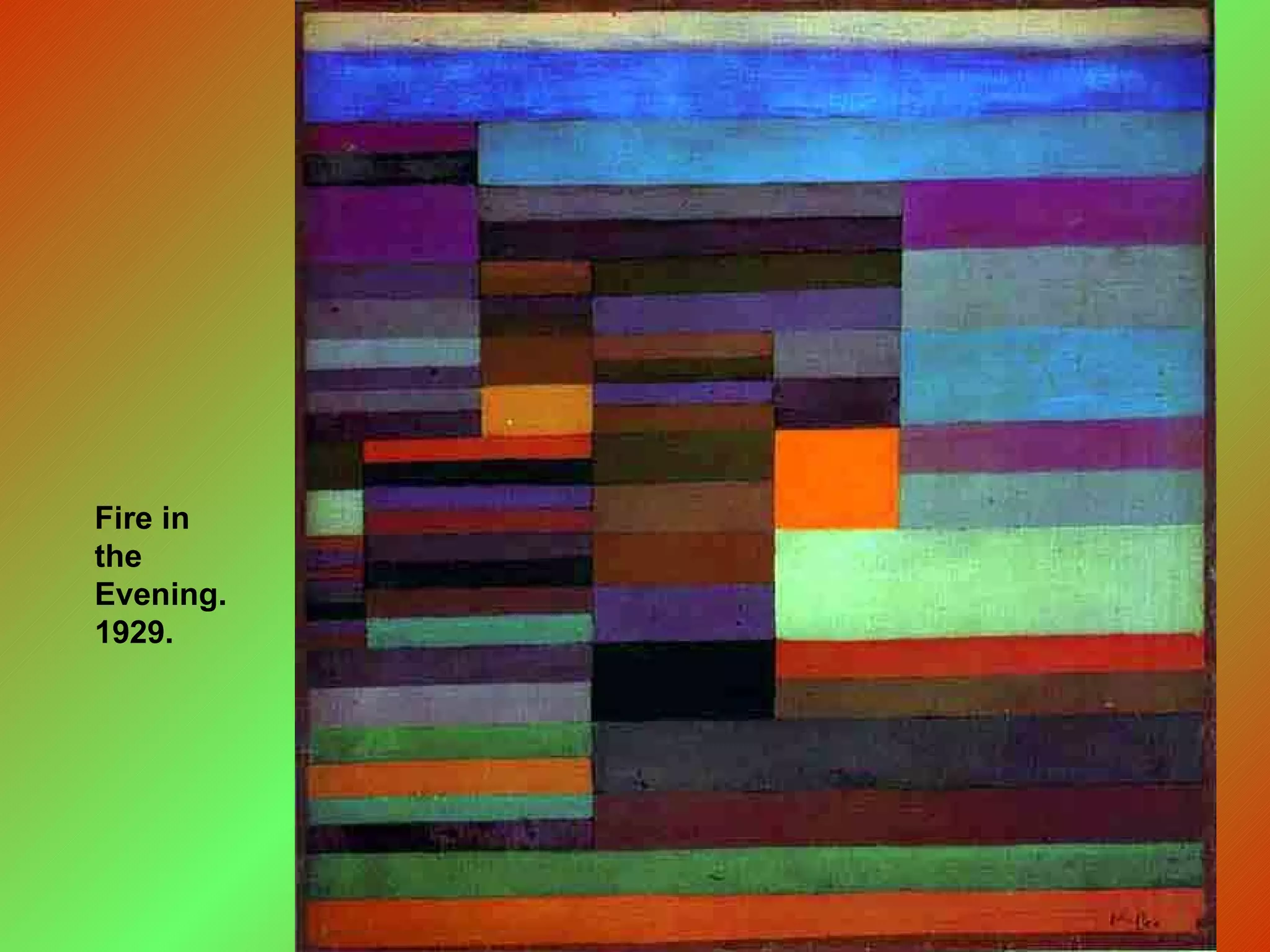 Fire in the Evening. 1929.                                             