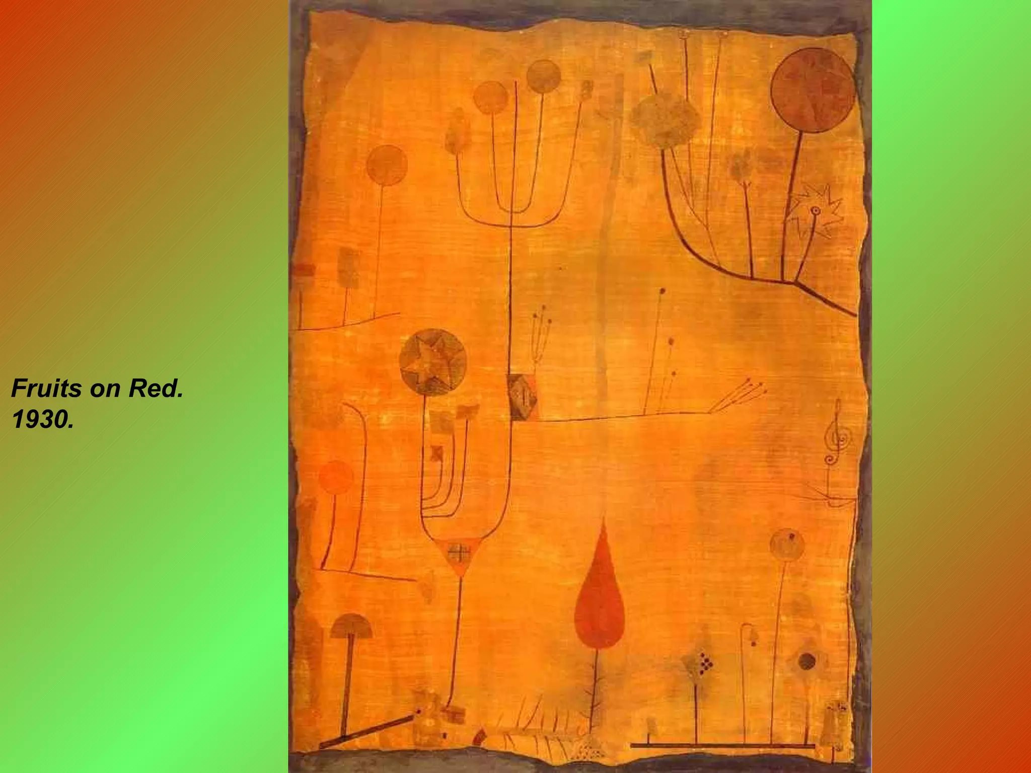 Fruits on Red. 1930.   