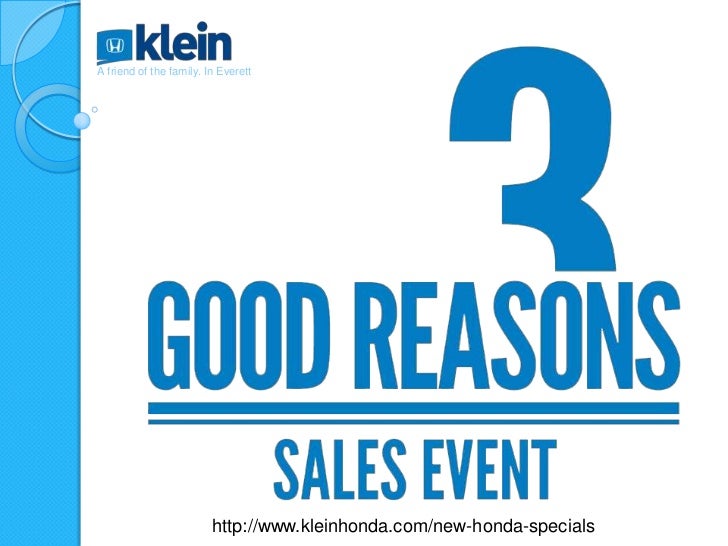 Best Offers On Honda In Seattle At Klein Honda Sales Event