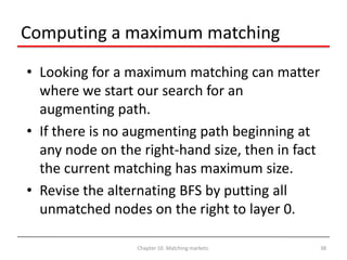 Kleinberg - Chap10. Matching markets | PPTX