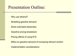Gasoline Demand in Canada | PPT | Gasoline Prices | Economy 