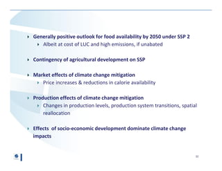 Agriculture and Forest Sector Long-Term Outlook from GLOBIOM