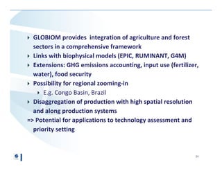 Agriculture and Forest Sector Long-Term Outlook from GLOBIOM