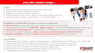parę słów zamiast wstępu …
O sobie:
 25 lat doświadczenia zawodowego (różne branże, obszary, funkcje, kraje)
 Praktyk zm...