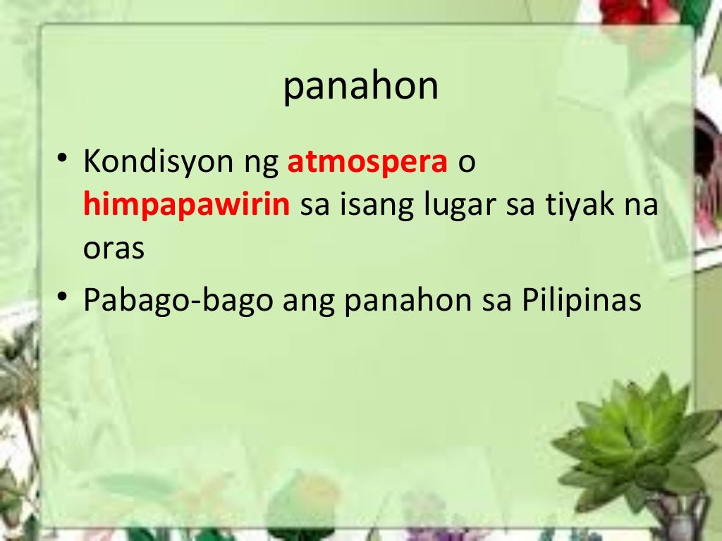 Klima At Panahon Sa Pilipinas