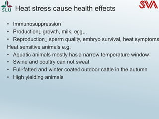 Climate change - influence on animal health and production | PDF