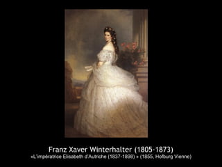Franz Xaver Winterhalter (1805-1873)
«L’impératrice Elisabeth d’Autriche (1837-1898) » (1855, Hofburg Vienne)
 