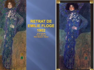 Figurine Emilie Floge D'après Gustav Klimt - 24 Cm, Style Rétro