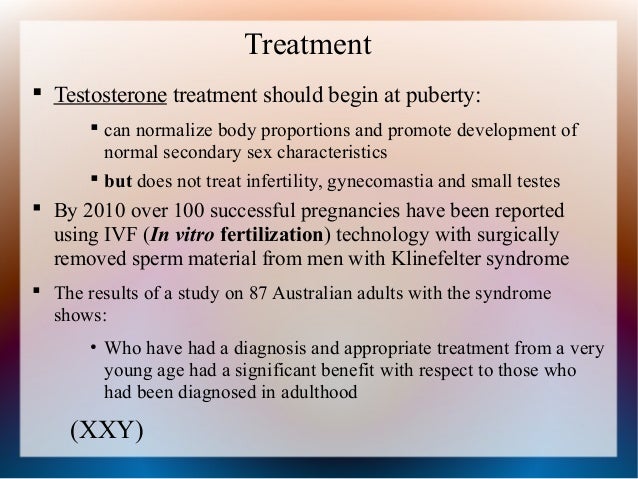 Clinical Trials For Klinefelter Syndrome Characteristics