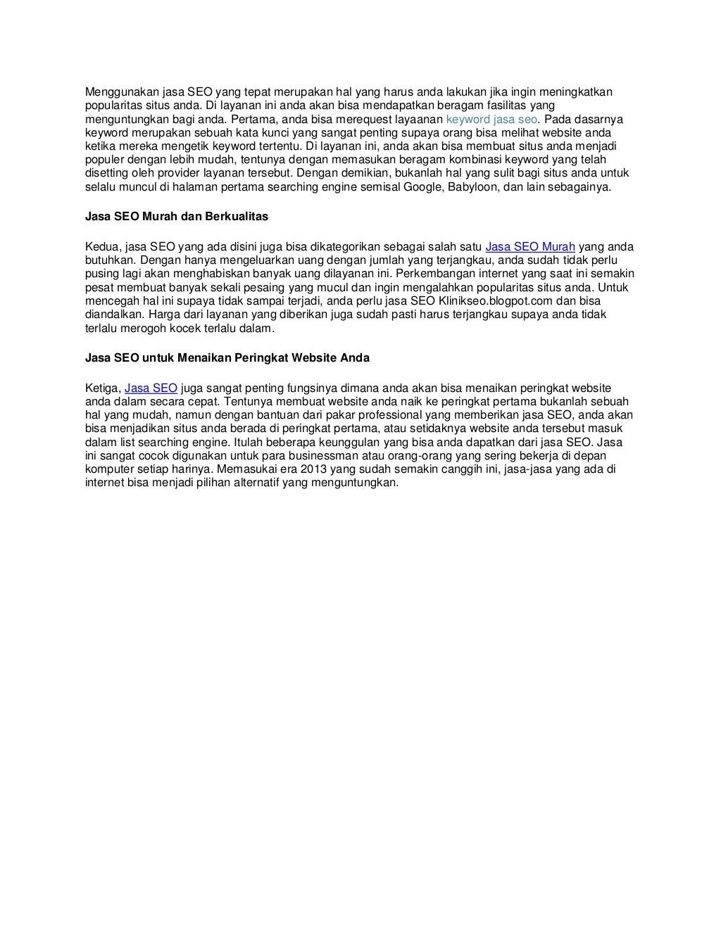 Jasa Seo Murah Jakarta