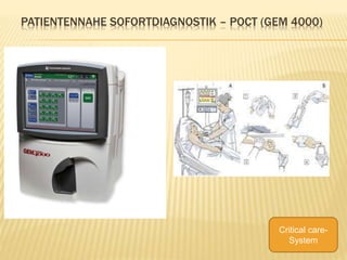 PATIENTENNAHE SOFORTDIAGNOSTIK – POCT (GEM 4000)
Critical care-
System
 