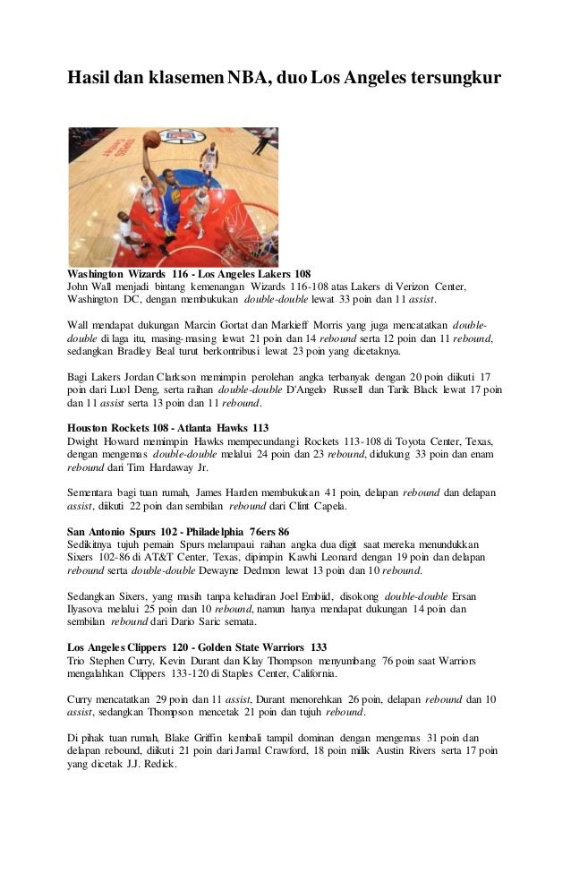 Kliping berita bola basket