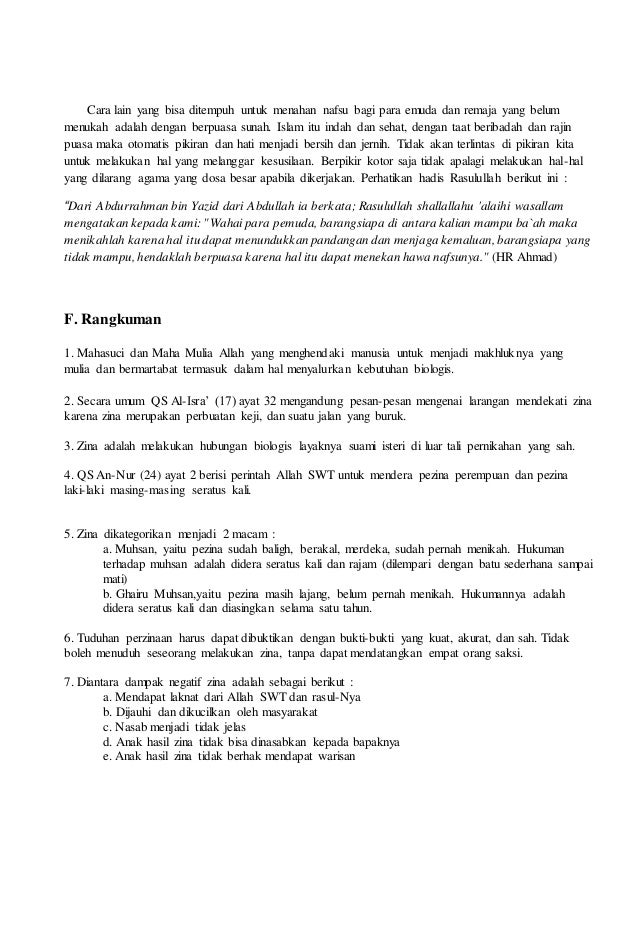 Hadits Riwayat Ahmad Tentang Larangan Mendekati Zina Latin - Gambar Islami