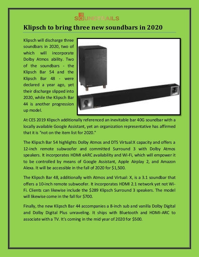 soundbar klipsch 2019