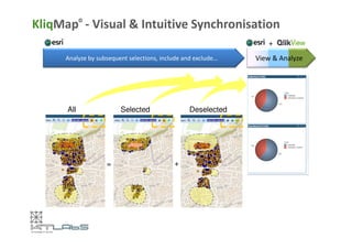 KliqMap© - Visual & Intuitive Synchronisation 
+ 
Analyze by subsequent selections, include and exclude… View & Analyze 
All Selected Deselected 
= + 
 
