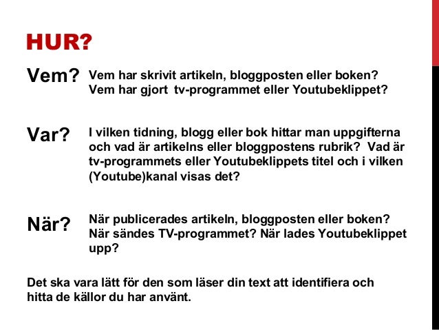 Hur Källhänvisar Man Till En Bok