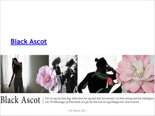 Blogg 1
Black Ascot

A K Olsson 2011

 