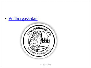 Blogg 2
• Mullbergaskolan

A K Olsson 2011

 