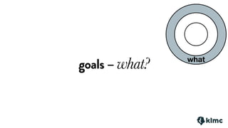 goals – what? what
 