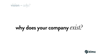 why does your company exist?
vision – why?
 