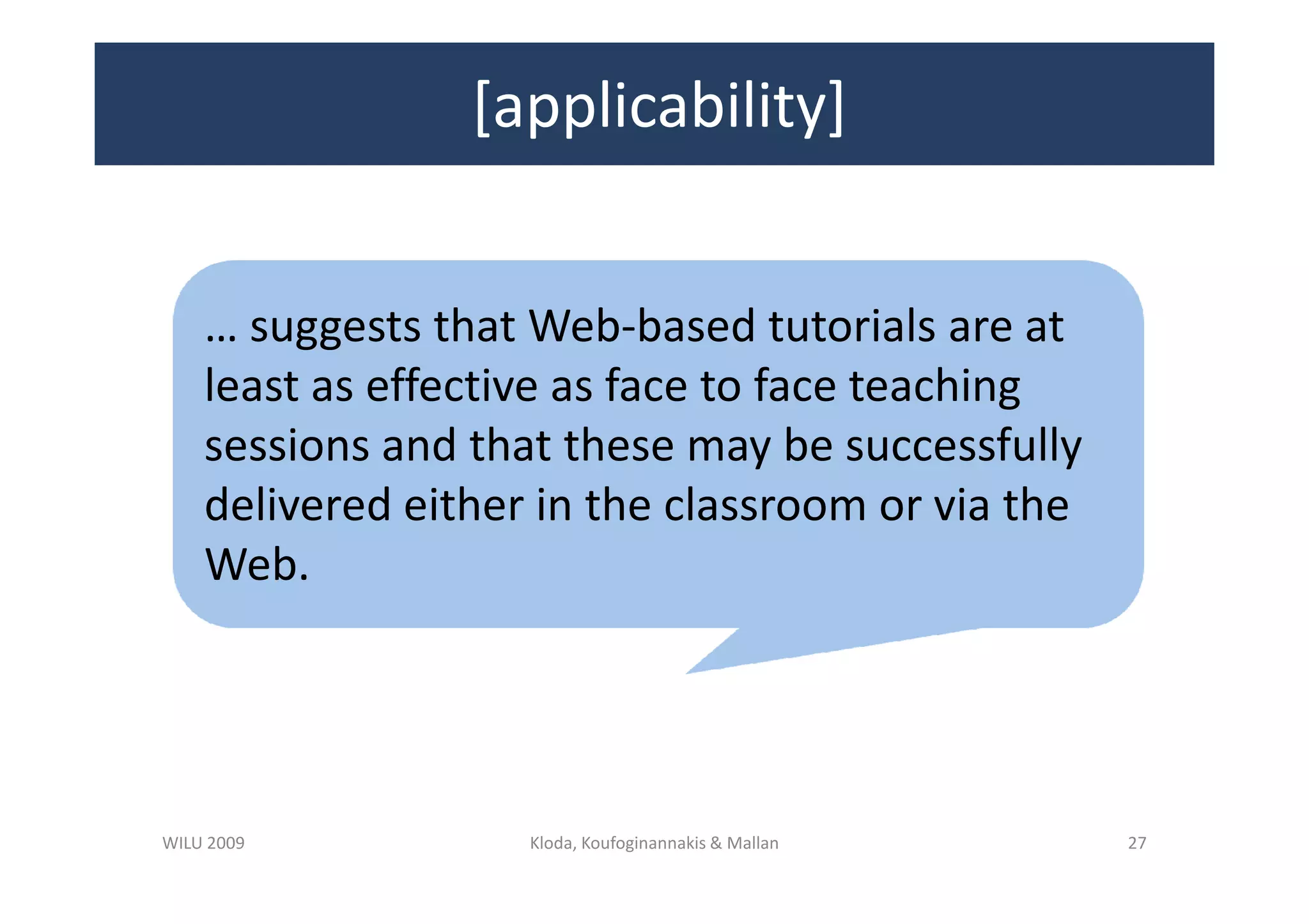What Can We Learn from Library Instruction Research
