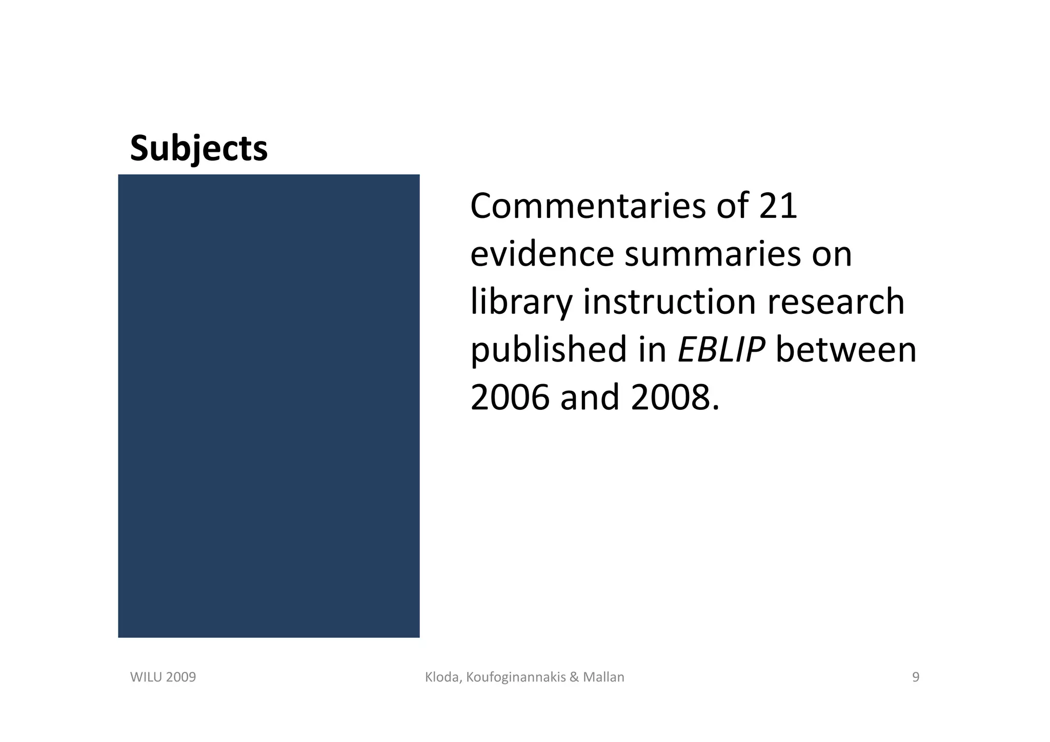 What Can We Learn from Library Instruction Research