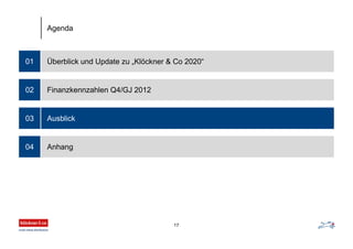 Klöckner & Co - Full Year Results 2012