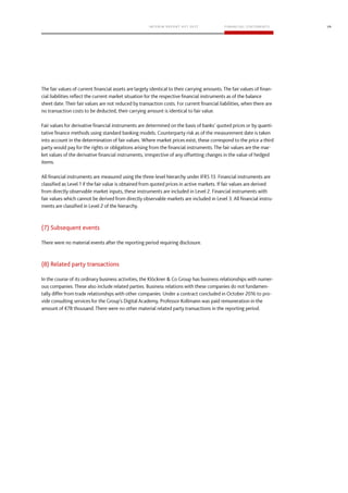 39
(7) Subsequent events
(8) Related party transactions
 