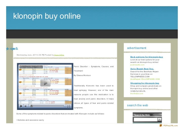 Klonopin Buy Online