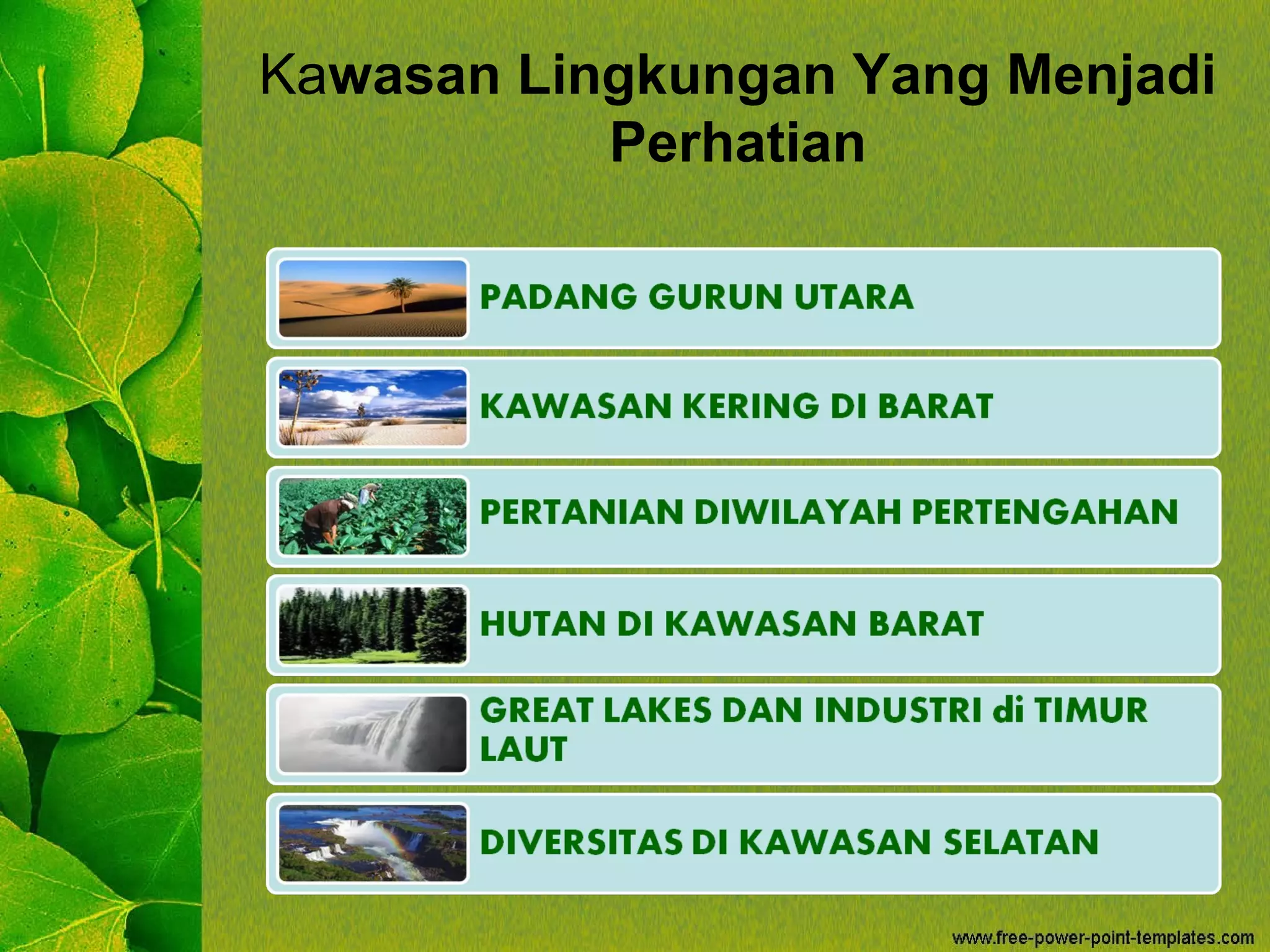 Kawasan Lingkungan Yang Menjadi
Perhatian
 